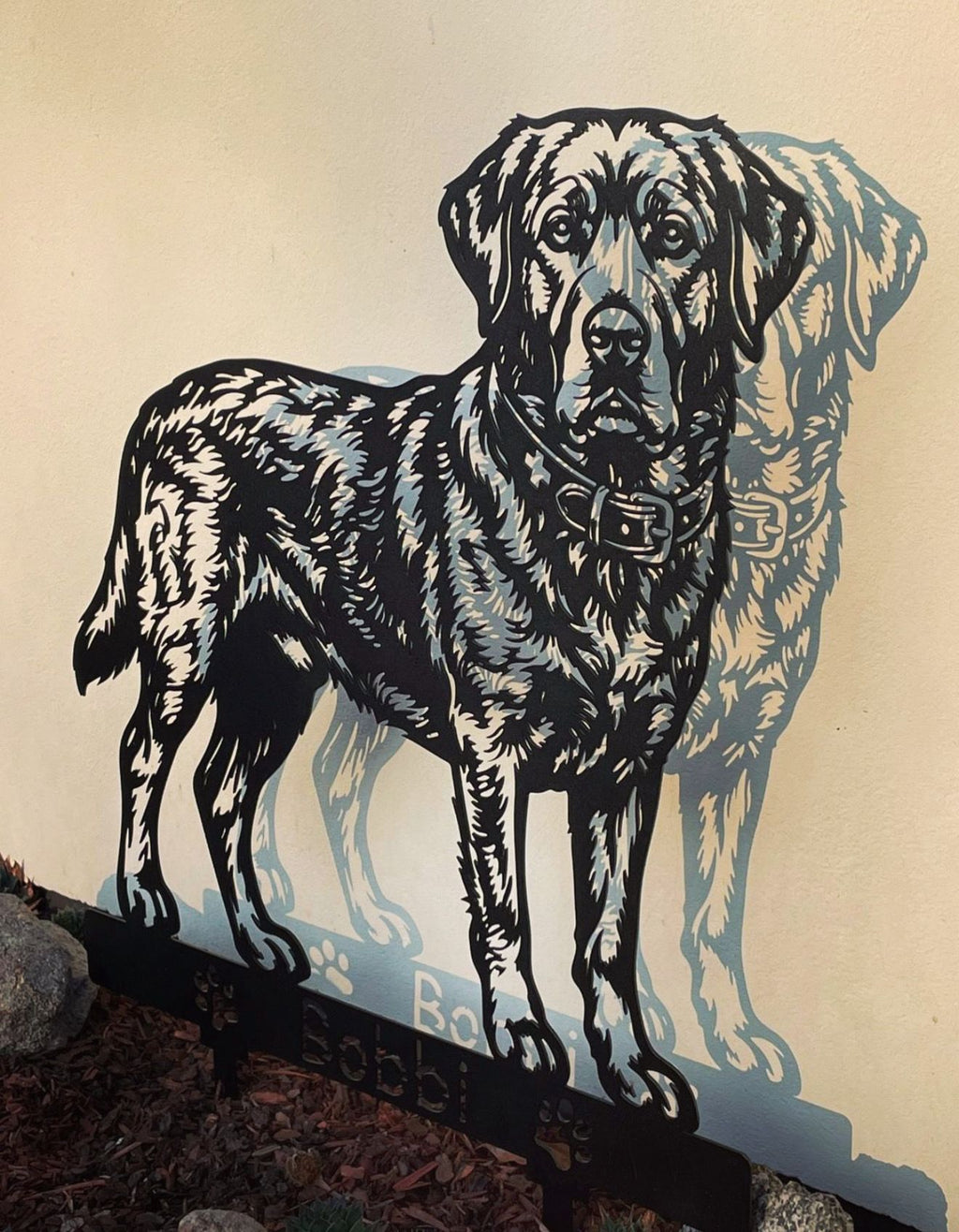 Retrato de metal personalizado para jardín | Fabricado en Alemania