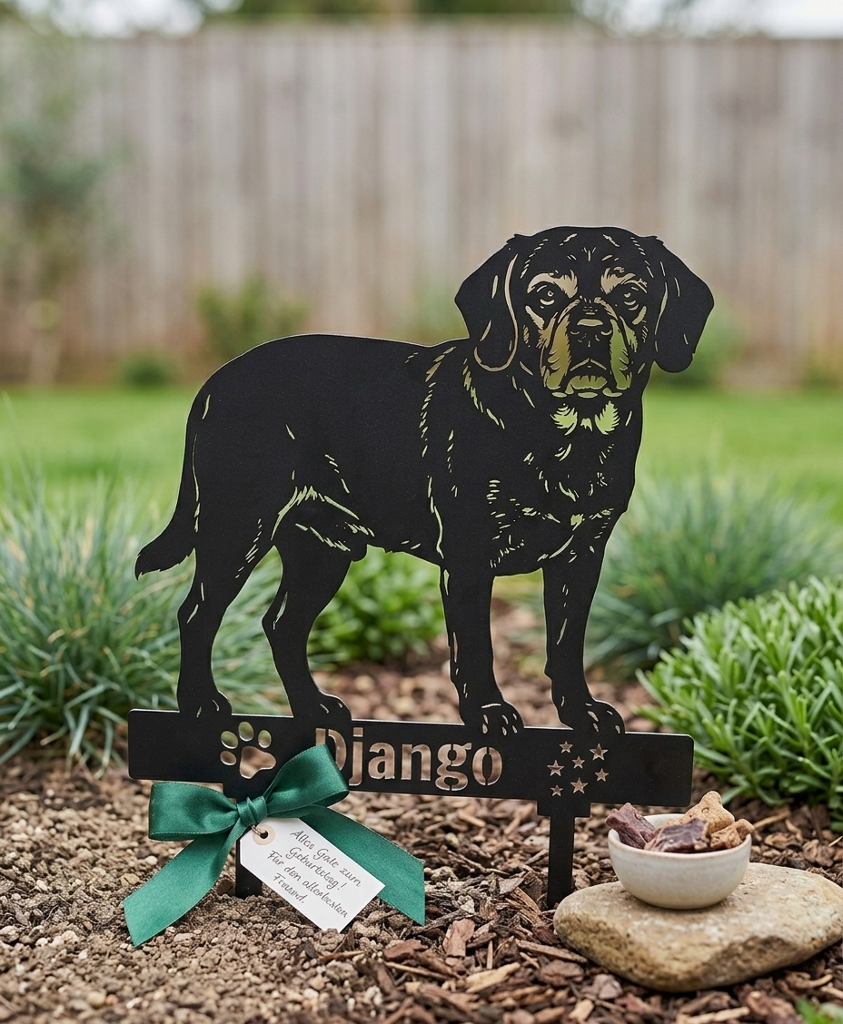 Retrato de metal personalizado para jardín | Fabricado en Alemania