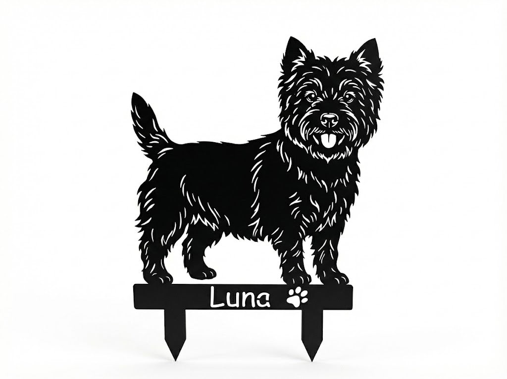 Metallportrait deines Haustiers für den Garten