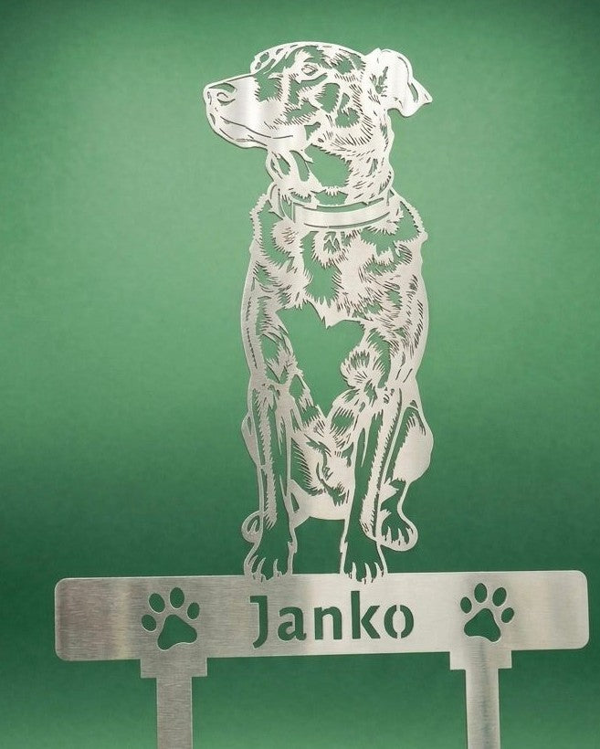 Retrato de metal personalizado para jardín | Fabricado en Alemania