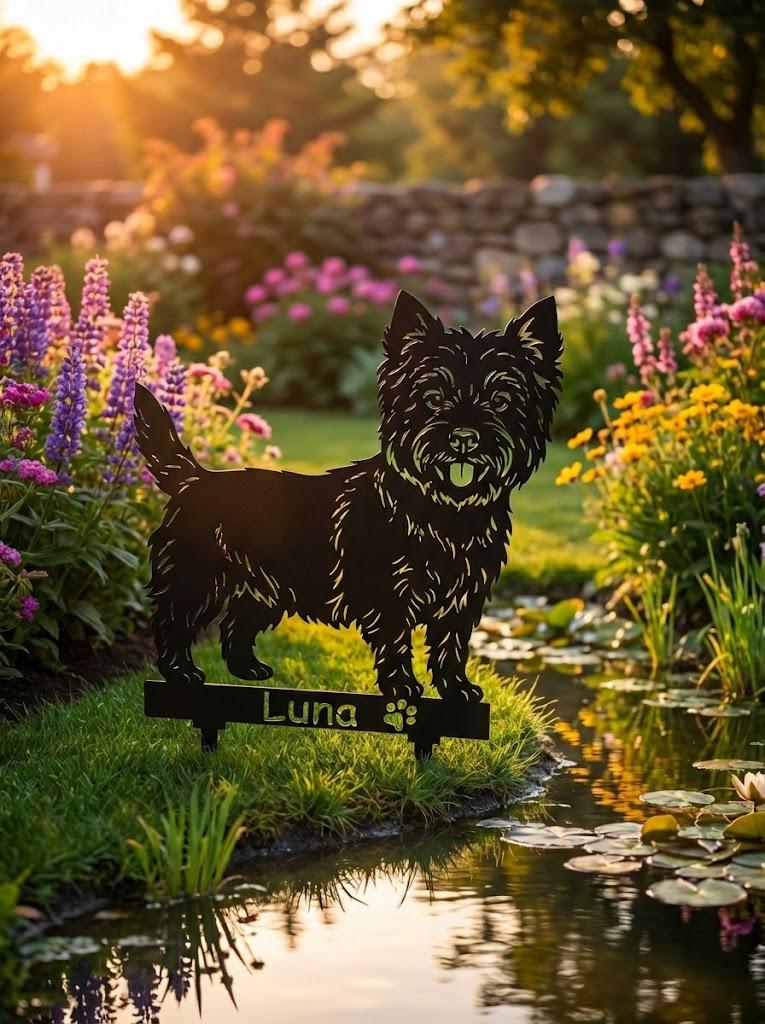 Metallportrait deines Haustiers für den Garten